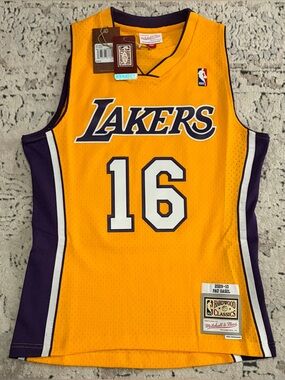 Mitchell & Ness Authentic Los Angeles Lakers Pau Gasol 2009-10 Jersey Men’s Sz S